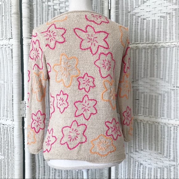 Vintage David Brooks Embroidered Floral Sweater MP - Picture 3 of 8